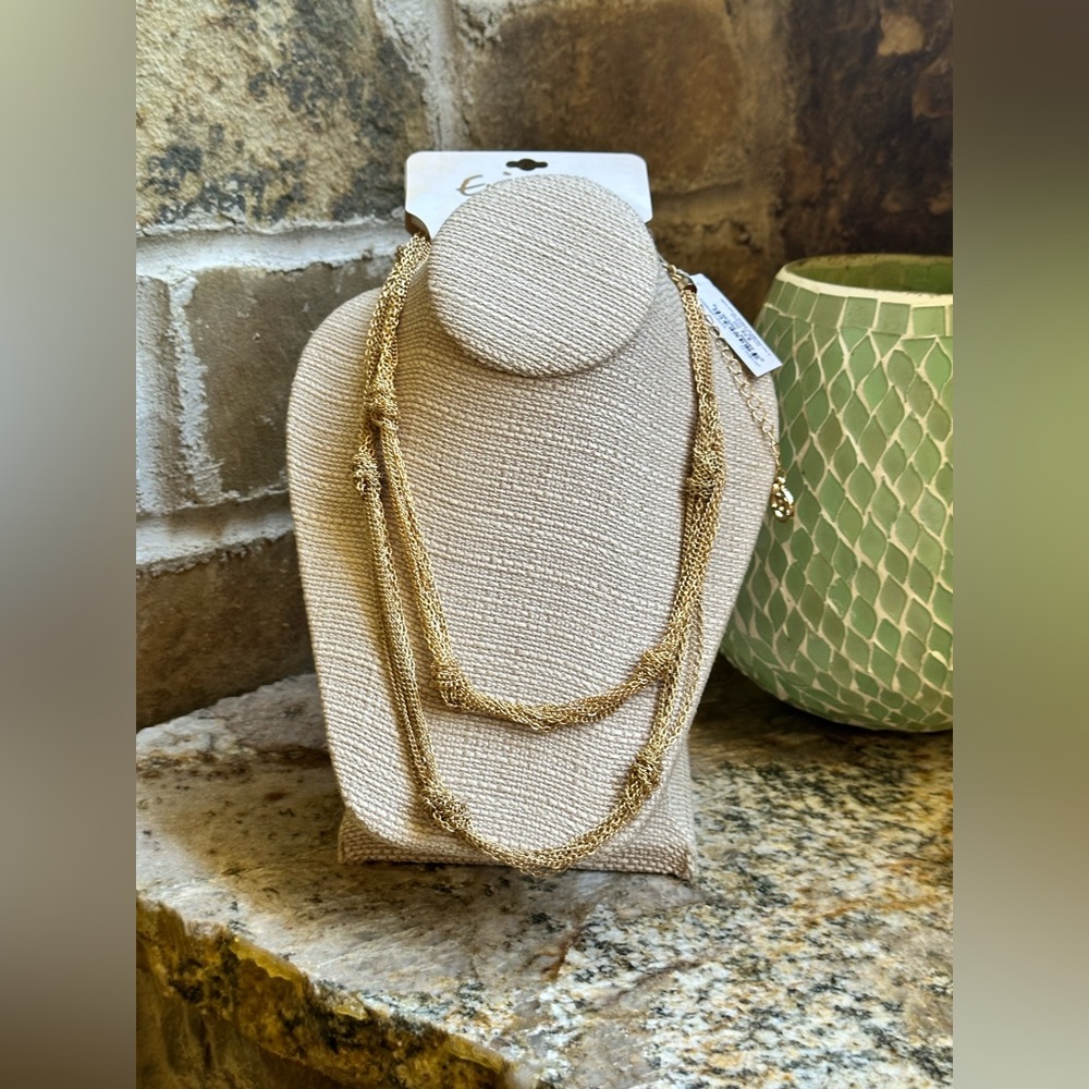 Erica Lyon’s Gold Multi Strand Chain Necklace